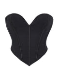 Court V neck matte strapless corset for women's shaping top
