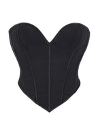 Court V neck matte strapless corset for women's shaping top