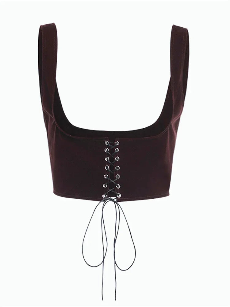 2026 Vintage Women's Corset Vest Steampunk Harness Strechy Waistcoat Wide Cincher Bandage Low Cut Tank Top