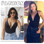 GUUDIA Sexy Low Back Bodysuits Backless Body Shaper U Plunge Thong Bodysuit Deep V Shaper Bodysuit Tummy Control Deep U Suits