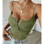 One Piece Summer Tops Women's Vest Cropped Corset Korean Suspenders Vest Sexy Camisole Slim Y2K Corset Tops Casual Basic T-shirt