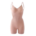 Flarixa Women's Low Back Seamless Bodysuit Tummy Control Hip Lifter Full Body Shaper Backless Shapewear Jumpsuit Slim Corset