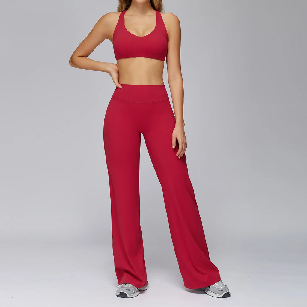 Yoga Set 2 Pieces Sports Outfits Female Clothing Fitness Vest Sportswear Women Tracksuit High Waist Leggings Sport Bra Yoga Suit