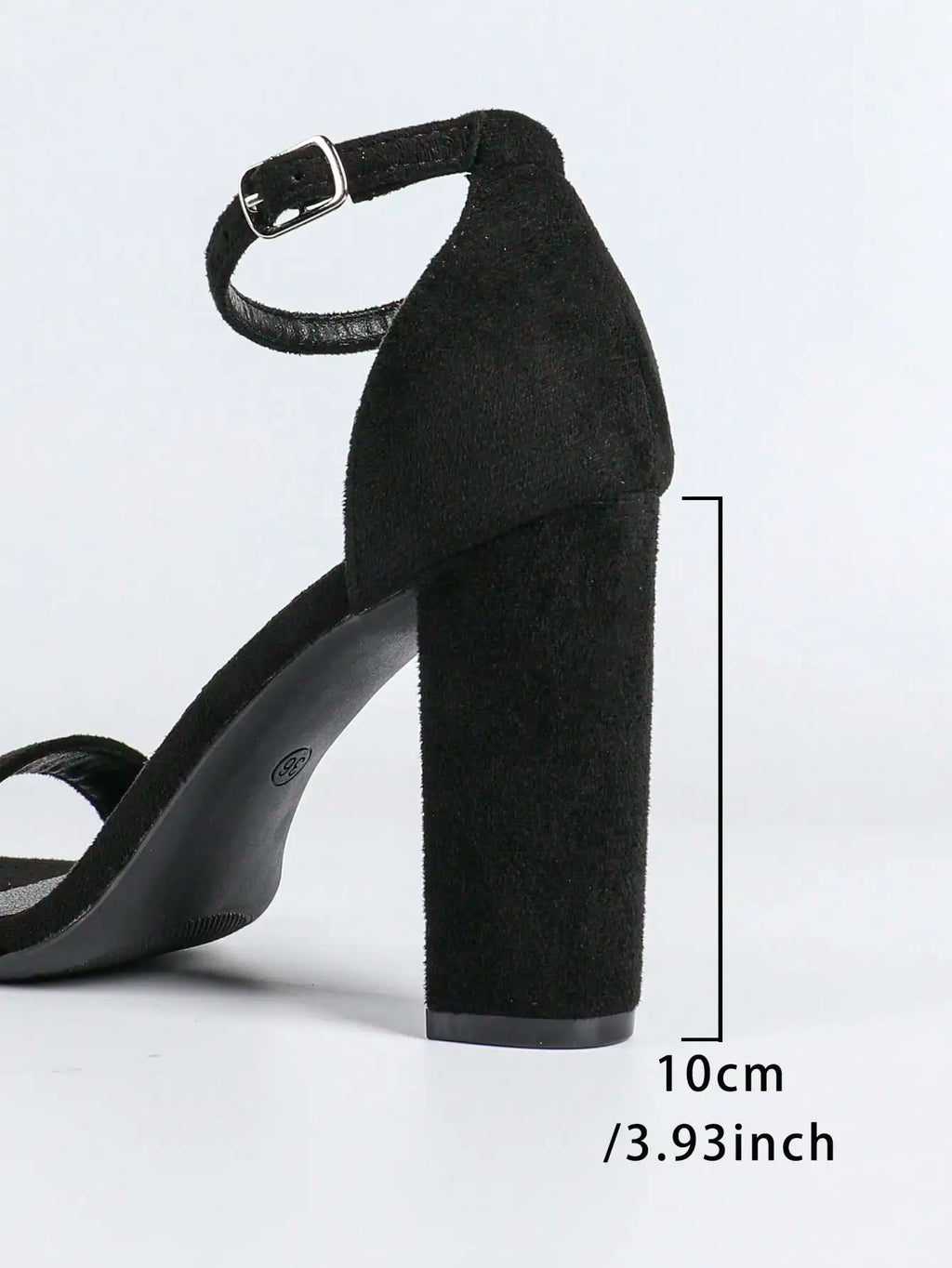 Women's Chunky Block Heels Open Toe Ankle Strap High Heel Pump Sandals