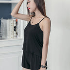 Women Pajamas Sleepwear Pajama Set Nightgowns Camisole Shorts Nightclothes Pink Gray XL XXL Summer Smooth Soft Casual