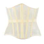 Women Transparent Mesh Corset Underbust Fish Bone Waist Trainer Bustier Slimming Cincher Girdle Belt Gothic Korset Black Red