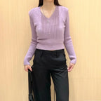 Sweet Knitting Slim Short Youth Pullovers Top Autumn Winter Long Sleeve Simplicity Korean Sweaters Fashion Trend Women Clothing