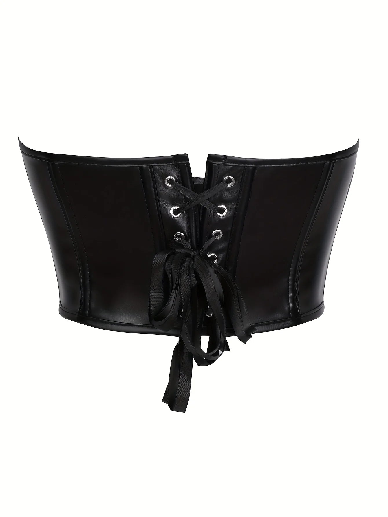 Leather strapless and bracketed women's sexy shaping top corset