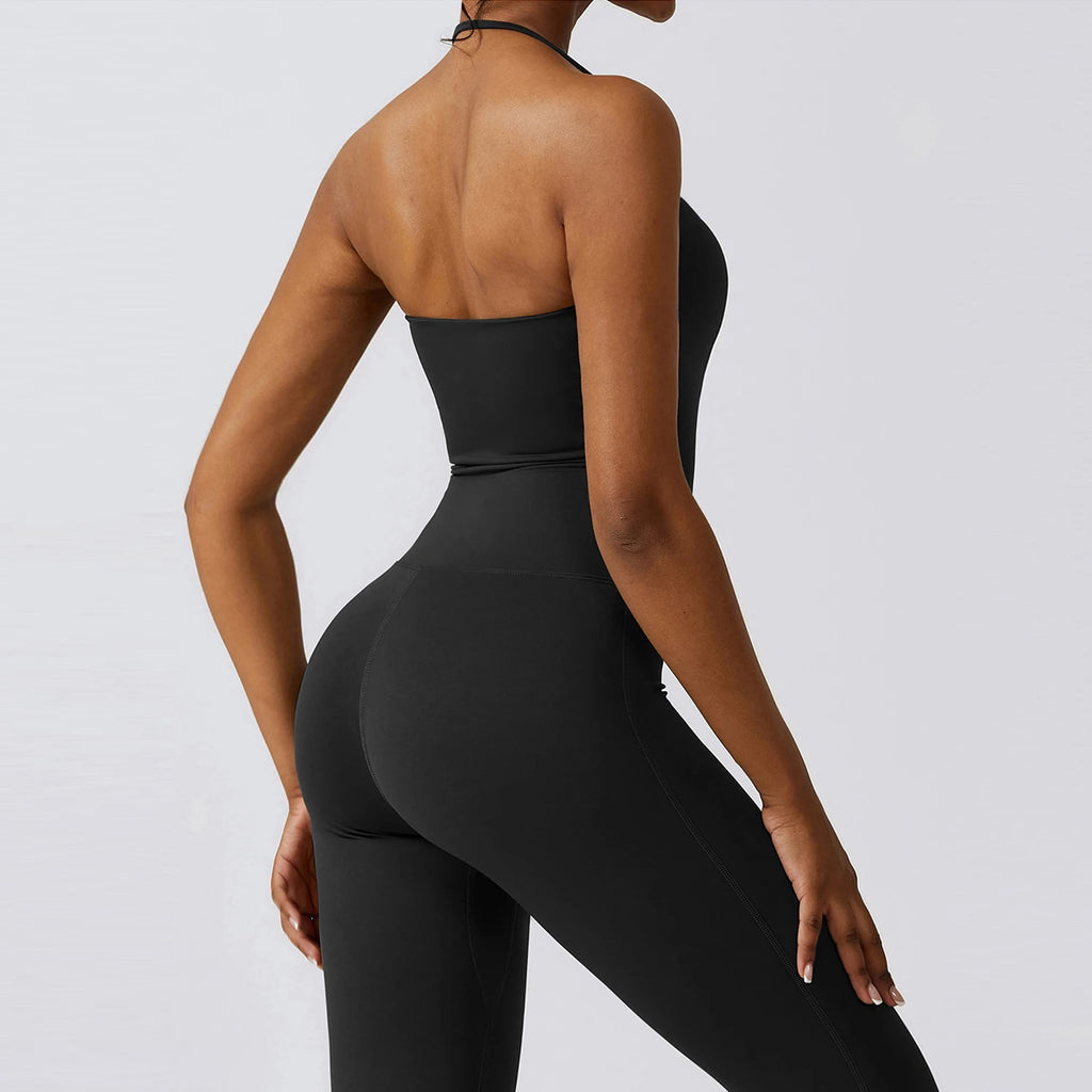 Summer Sleeveless Yoga Suit Gym Set Women Training Sportswear Fitness  Sports Jumpsuit Women Push up Workout Bodysuits Female