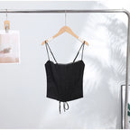 Sexy Satin Fish-bone Corset Women Slim Sleeveless Waist-cinching Spaghetti Strap Tank Tops 2026 New Ladies Spring Summer Outwear
