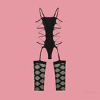 Sexy Sexy Sheer Mesh Hollow Out Bodysuit Sexy Lingerie Mesh Body Stocking Intimate Catsuit Sling Halter Backless Bodysuits