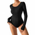 Jumpsuits Solid Fitness Yoga Suit Gym Wear Long Sleeve Women Sports Set Sporty One Pieces Tight Bodysuits Workout Clothes