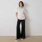 KX7513240 Women's High-Waisted Wide-Leg Pants Mixed Cotton Medium Quality Denim Fabric for Casual Fashionable Clothing