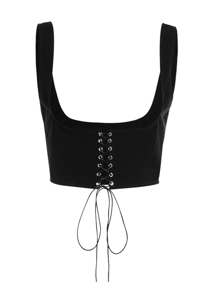 2026 Vintage Women's Corset Vest Steampunk Harness Strechy Waistcoat Wide Cincher Bandage Low Cut Tank Top