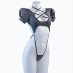 Backless Sexy Straps Bandage Bodysuits Women Sexy Lingerie Underwear Set One-piece Exotic Teddies Uniform Costume