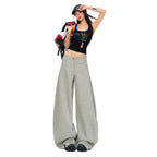 2026 Spring Loose Feeling Lazy Pleated Wide-Leg Pants Relaxed Drape Casual Pants