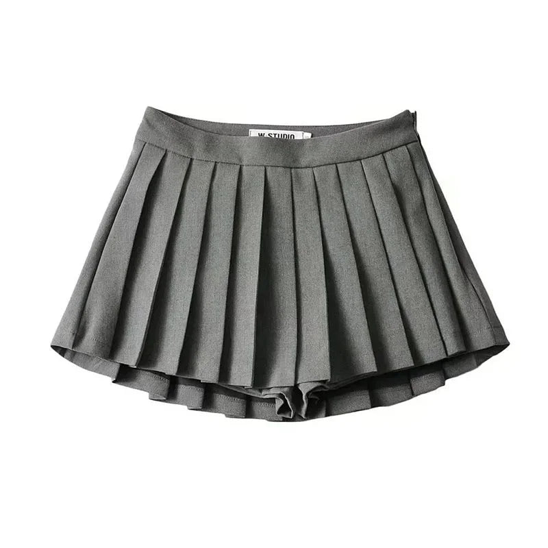Sexy Women's Pleated Skirts High Waist Summer Vintage Fashion Mini Skirts Korean Tennis Student White Designed Dance Skirt 2024