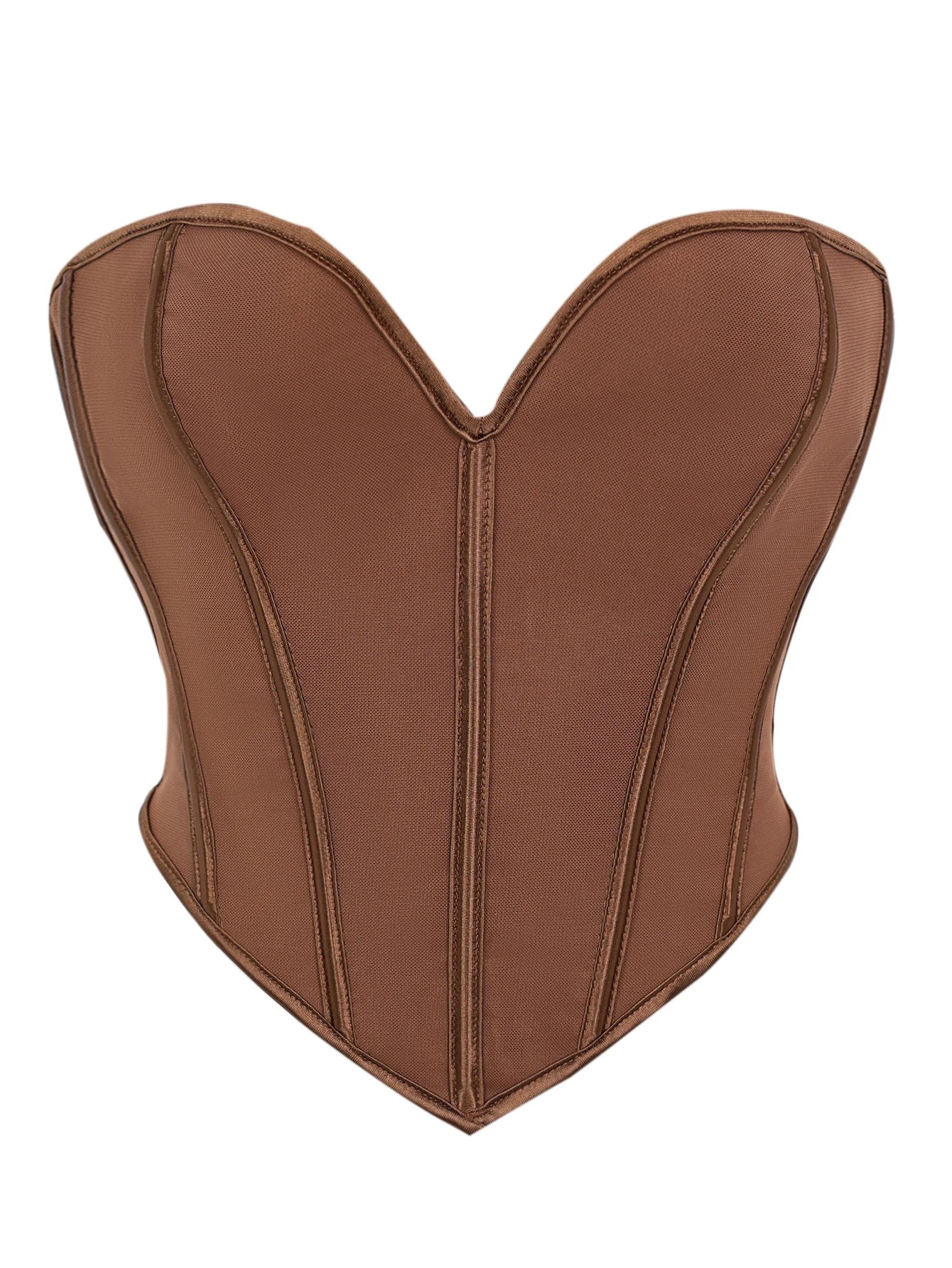Court V neck matte strapless corset for women's shaping top