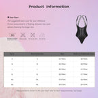 Womens Lingerie Latex Bodysuit Deep Low Neckline Front Zip-up Buttoned Crotch X-back Teddies Costume Matte PU Leather Nightwear