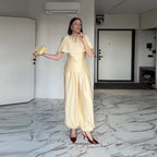 Fashion V-Neck Top Lantern Pants Set Women's Solid Short Sleeve Tops Loose Wide Leg Trousers 2026 Summer Lady Casual Outfit