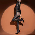 Oil Shiny Bodysuits Five Fingers Women Men Unisex Sexy Lingerie Transparent Seamless Bodysuit Thin Exotic Teddies Tight Stocking