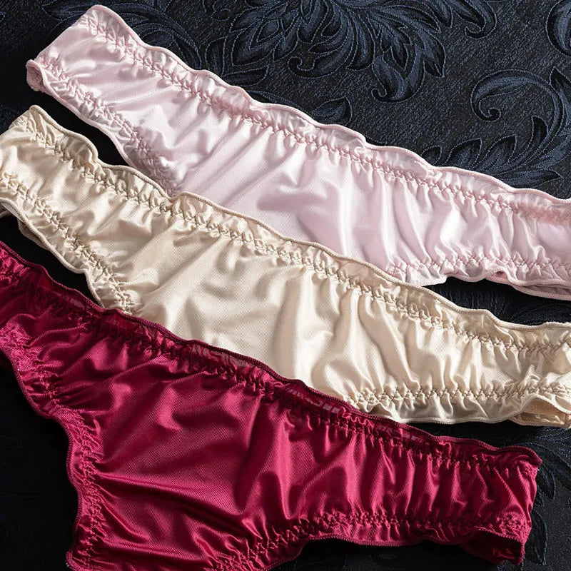 Summer Thin Seamless Panties for Women New Style Ice Silk Thong Sexy Women's Underwear Breathable Briefs Lingerie